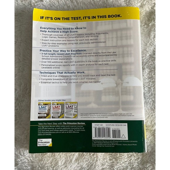 Set Of 3 LSAT Prep Test Workbooks, PowerScore, The Princeton Review And LSAT - Picture 7 of 7